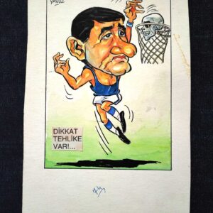 S2914 Sahhaf Net MESUT YAVUZ İMZALI ORİJİNAL KARİKATÜR Karikatür