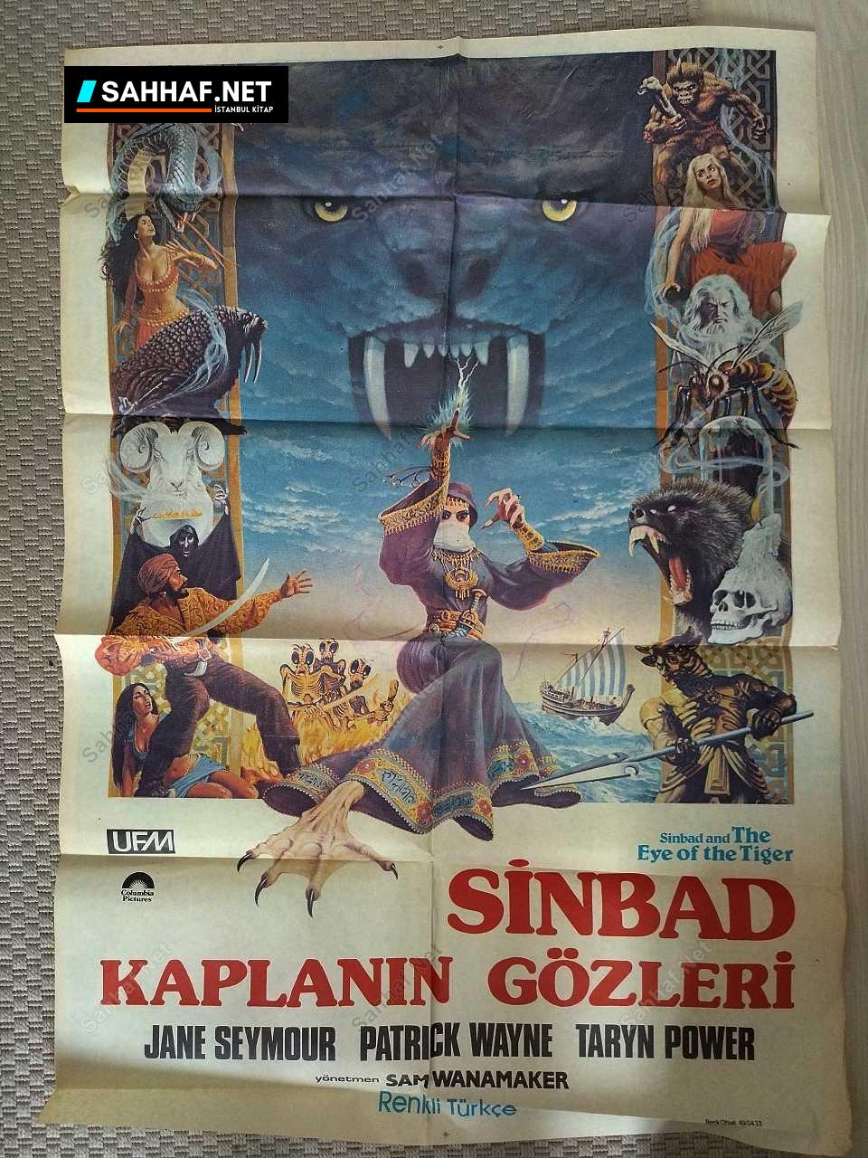 SİNBAD KAPLANIN GÖZLERİ - Sinema Afişi 370 S2924 Sahhaf Net Sinema Afisi SINBAD KAPLANIN GOZLERI Efemera SİNBAD KAPLANIN GÖZLERİ - Sinema Afişi
