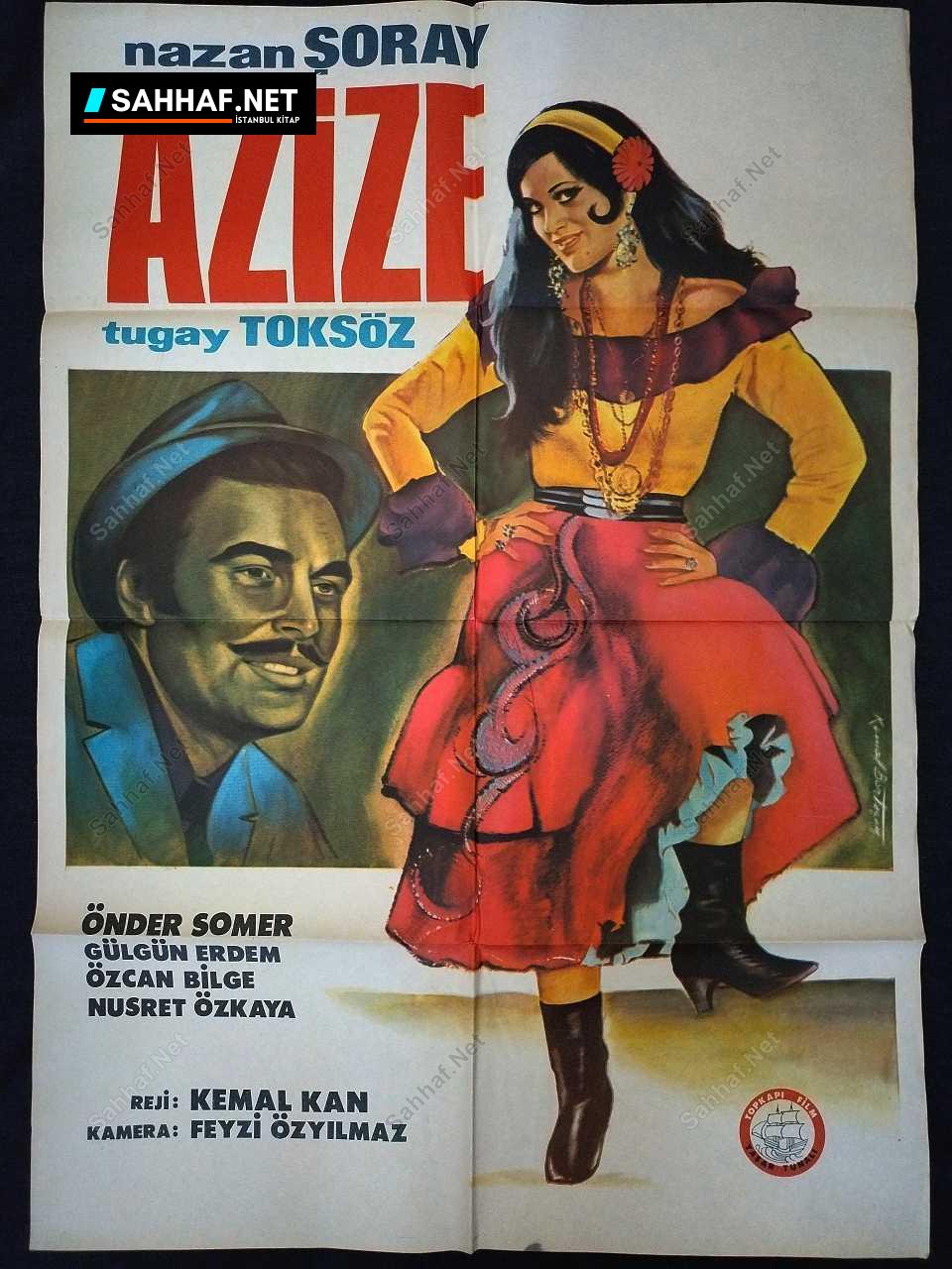 AZİZE - Sinema Afişi 258 S2953 Sahhaf Net Sinema Afisi AZIZE Efemera AZİZE - Sinema Afişi