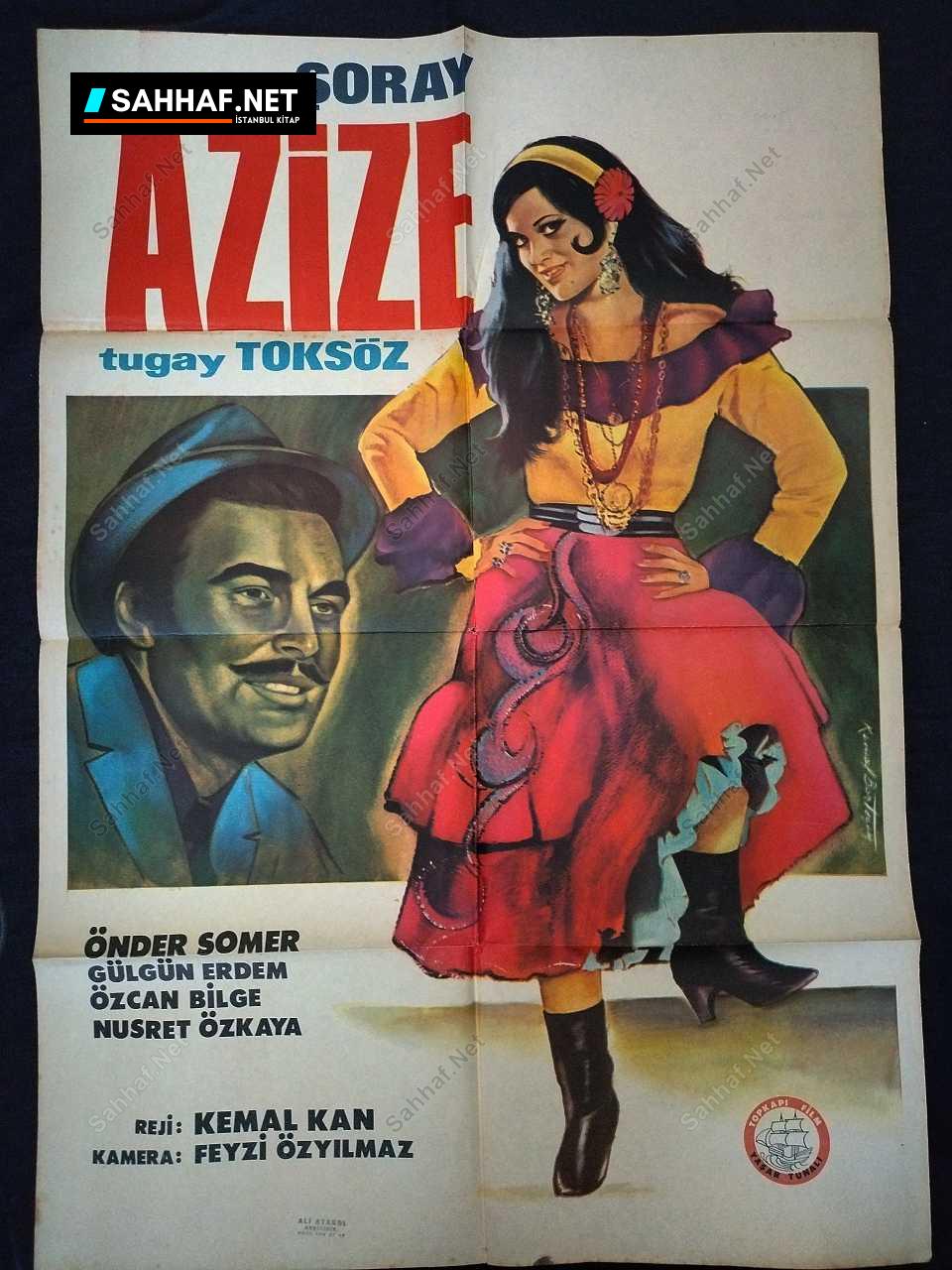 AZİZE - Sinema Afişi 314 S2975 Sahhaf Net Sinema Afisi AZIZE Efemera AZİZE - Sinema Afişi