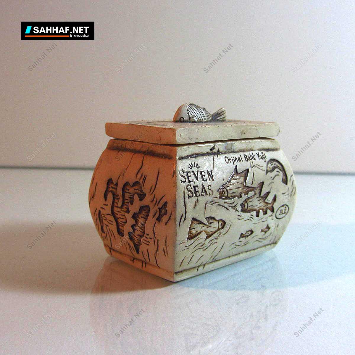 Balık Yağı Kutusu 266 n0921 balik yagi kutusu nadir obje Balık Yağı Kutusu