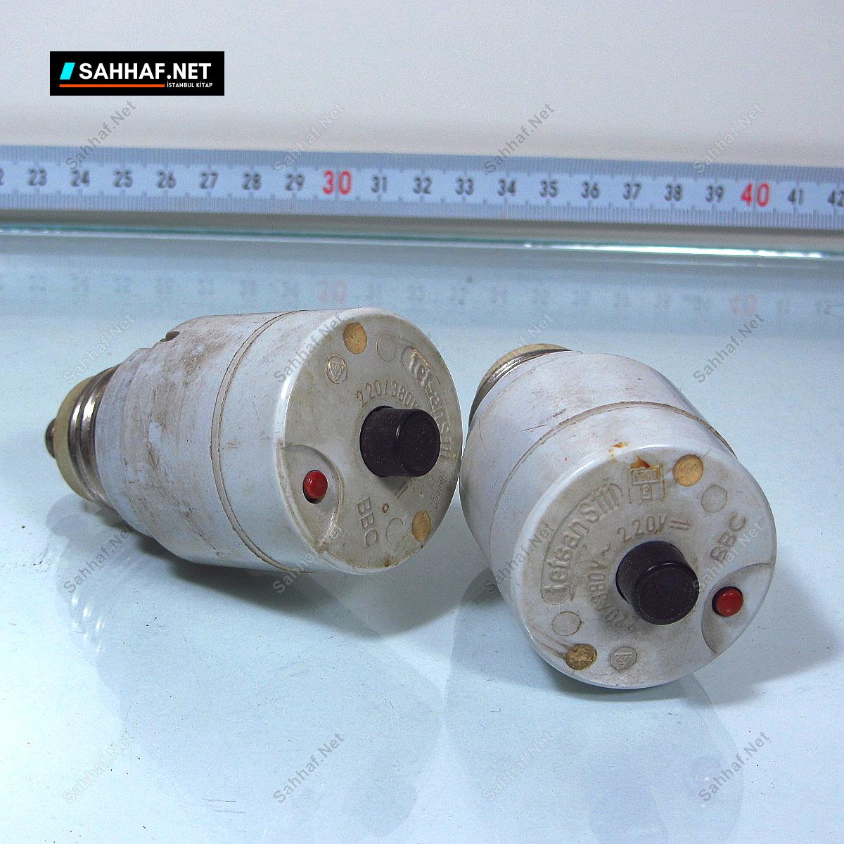 Eski Tip Sigorta 2 Adet 322 n1156 2 adet eski tip sigorta nadir obje Eski Tip Sigorta 2 Adet