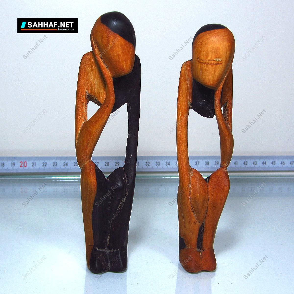 2 Adet Abanoz Figür 346 n1172 2 adet abanoz figur nadir obje 2 Adet Abanoz Figür