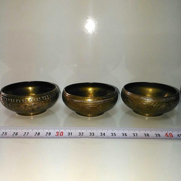 Pirinç Mini Kase 3 Adet - Sahhaf.Net