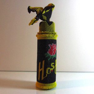 Boncuk İşi Kolonya Şişesi