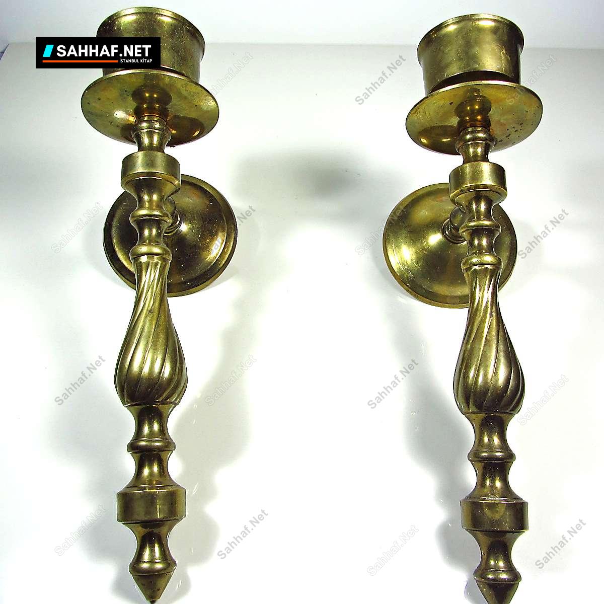 Bir Çift Pirinç Aplik Şamdan 1 Bir Çift Pirinç Aplik Şamdan