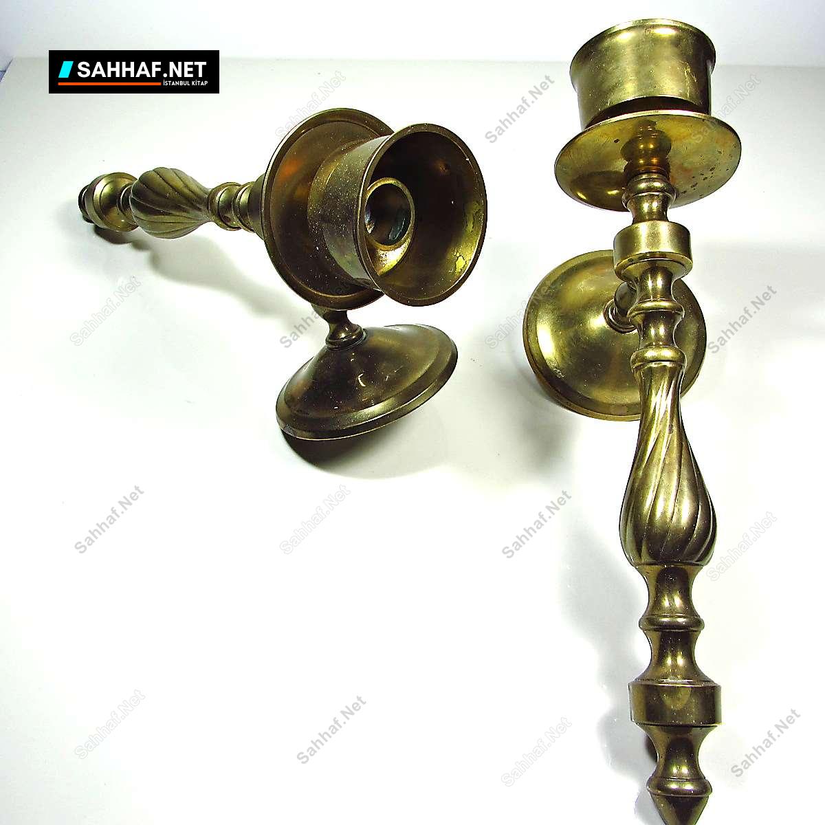 Bir Çift Pirinç Aplik Şamdan 5 Bir Çift Pirinç Aplik Şamdan - Görsel 5