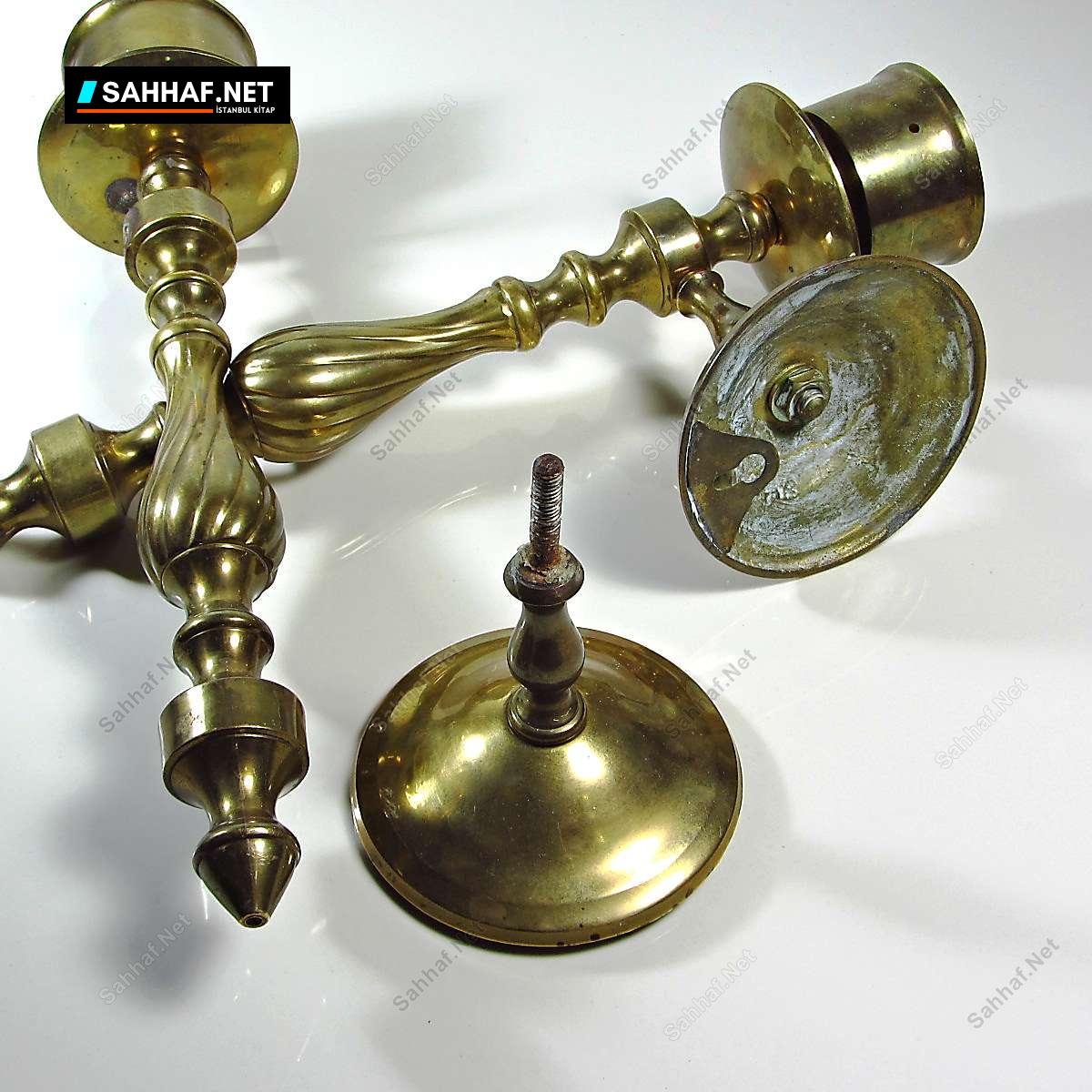 Bir Çift Pirinç Aplik Şamdan 4 Bir Çift Pirinç Aplik Şamdan - Görsel 4