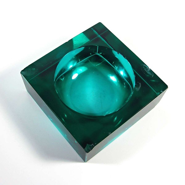 Yeşil Kristal Murano Küllük - Sahhaf.Net