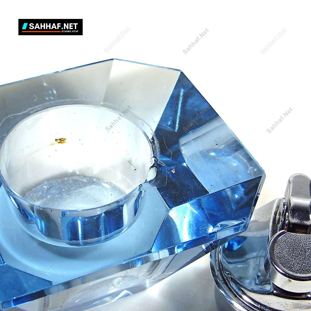 Mavi Kristal Çakmaklı Küllük 3 Mavi Kristal Çakmaklı Küllük - Görsel 3