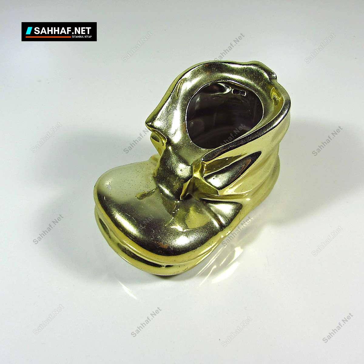 Altın Renkli Porselen Küllük 2 Altın Renkli Porselen Küllük - Görsel 2