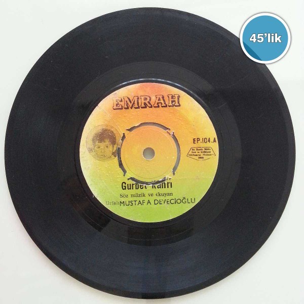 MUSTAFA DEVECİOĞLU – Gurbet Kahrı – Yaşayın Urfalılar – 45lik Plak