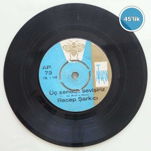 RECEP ŞARKICI - Gel Güzelim Gel - Üç Senedir Sevişiriz - 45lik Plak