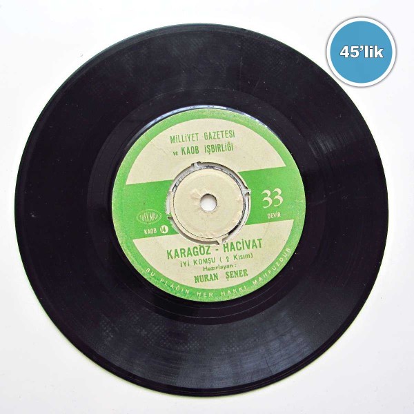 NURAN ŞENER – Karagöz – Hacivat – Karagöz – Hacivat 2.Kısım – 45lik Plak