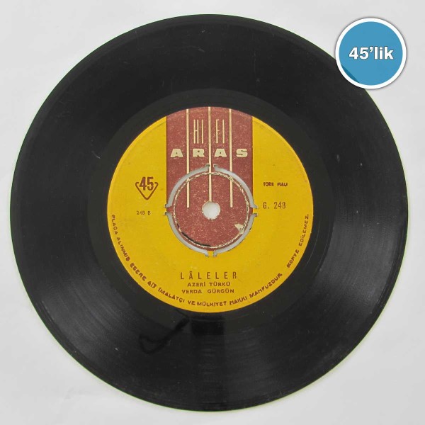 VERDA GÜRGÜN - Laleler - Ay Nene - 45lik Plak 56 VERDA GÜRGÜN – Laleler – Ay Nene – 45lik Plak