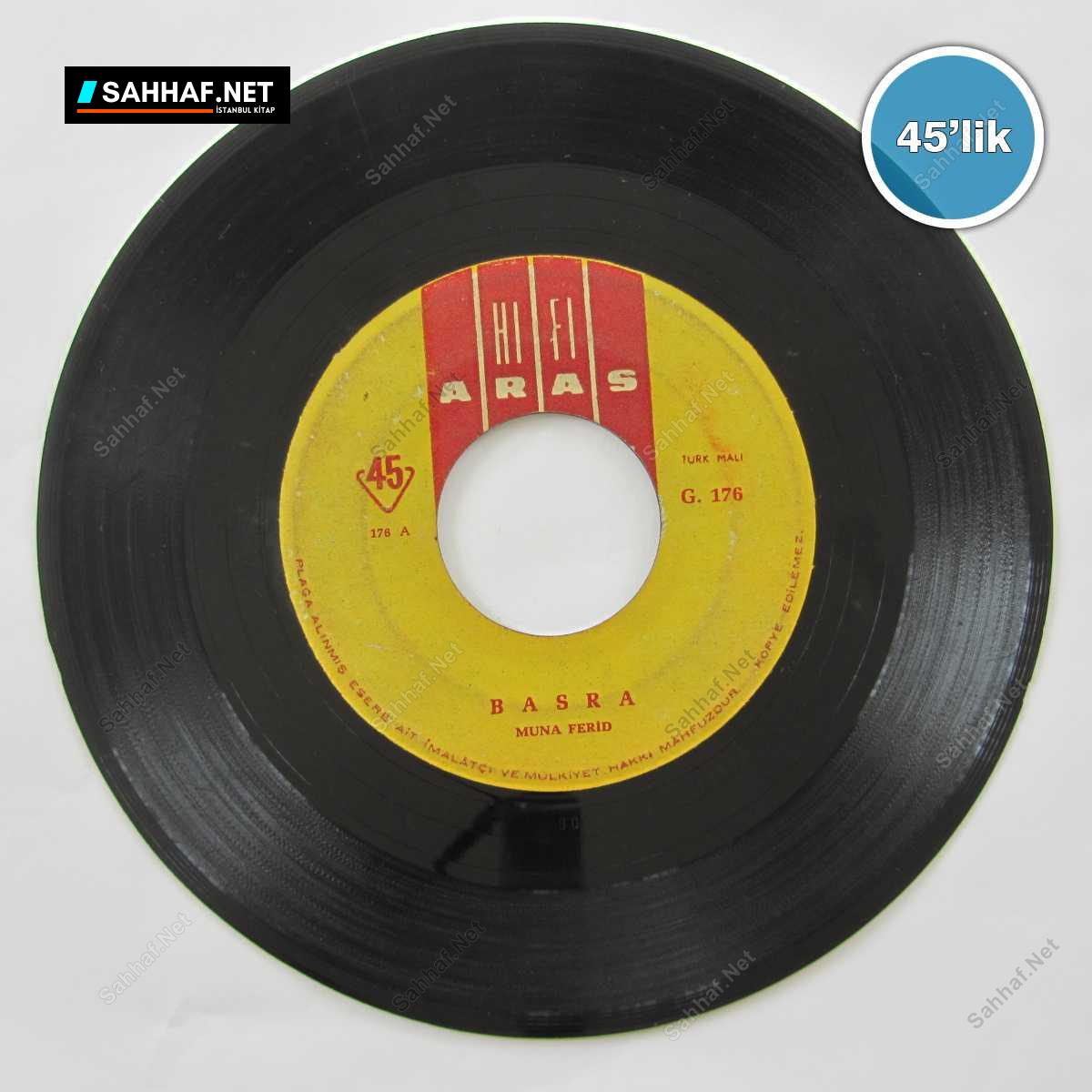 MUNA FERİD - Basra - Asmar Hafif Ruh - 45lik Plak 90 MUNA FERİD – Basra – Asmar Hafif Ruh – 45lik Plak