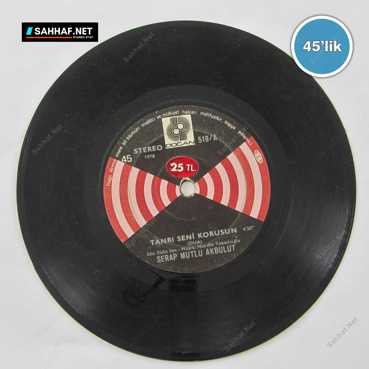 SERAP MUTLU AKBULUT - Tanrı Seni Korusun - Bekledim Gelecektin - 45lik Plak 1 SERAP MUTLU AKBULUT - Tanrı Seni Korusun - Bekledim Gelecektin - 45lik Plak