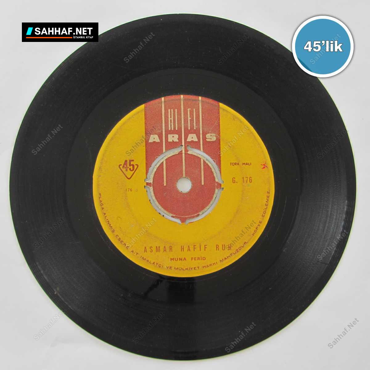 MUNA FERİD - Basra - Asmar Hafif Ruh - 45lik Plak 1 MUNA FERİD - Basra - Asmar Hafif Ruh - 45lik Plak