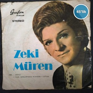 ZEKİ MÜREN - Dertli - Yeşil Gözlerinden Muhabbet Kaptım - 45lik Plak