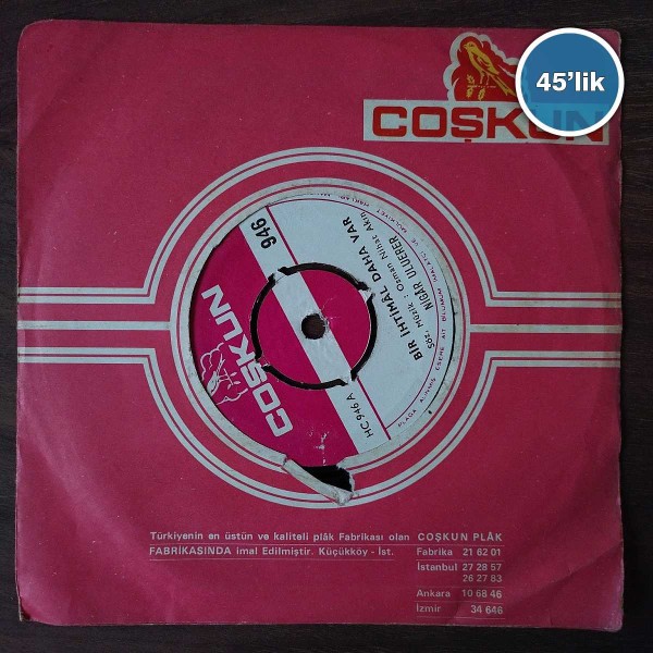 NİGAR ULUERER - Bir İhtimal Daha Var - Nikahsız Aşk - 45lik Plak 54 NİGAR ULUERER – Bir İhtimal Daha Var – Nikahsız Aşk – 45lik Plak