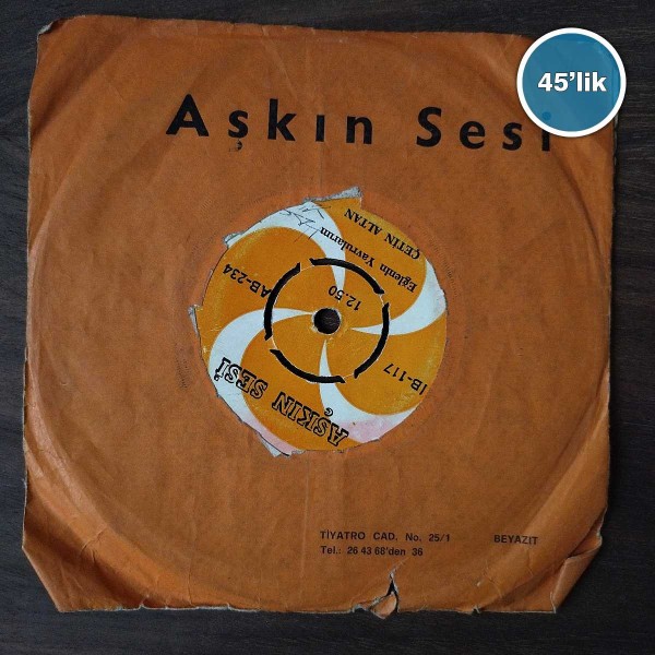 ÇETİN ALTAN – Eğlenin Yavrularım – Ağıt – 45lik Plak