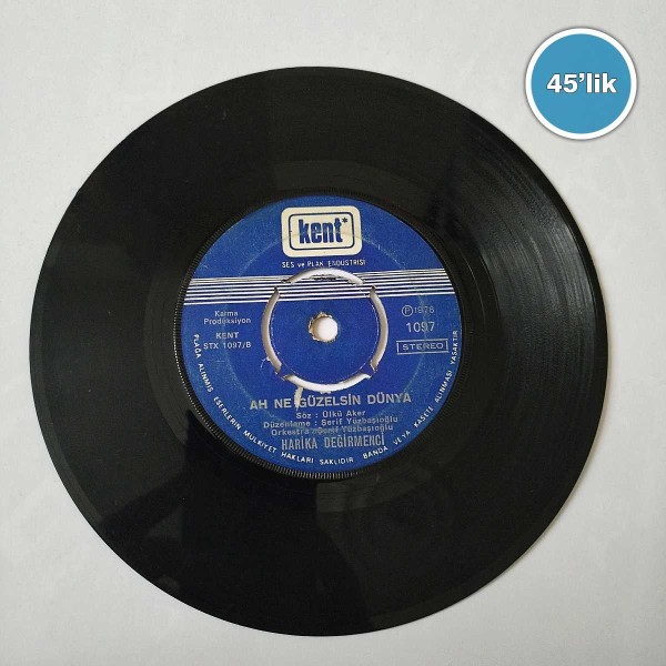 HARİKA DEĞİRMENCİ – Dostmusun Düşmanmısın – Ah Ne Güzelsin Dünya – 45lik Plak - Sahhaf.Net