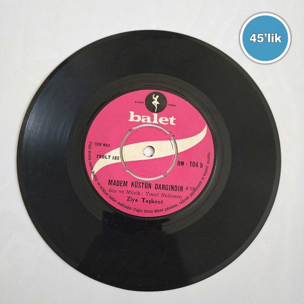 ZİYA TAŞKENT - Bilmem Yanıyor Musun - Madem Küstün Dargındın - 45lik Plak 46 ZİYA TAŞKENT – Bilmem Yanıyor Musun – Madem Küstün Dargındın – 45lik Plak