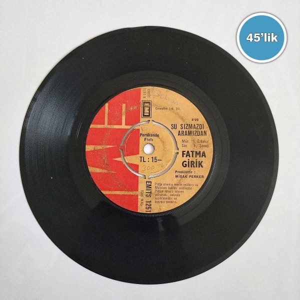 FATMA GİRİK - Aşk Düğümü - Su Sızmadı Aramızdan - 45lik Plak 45 FATMA GİRİK – Aşk Düğümü – Su Sızmadı Aramızdan – 45lik Plak