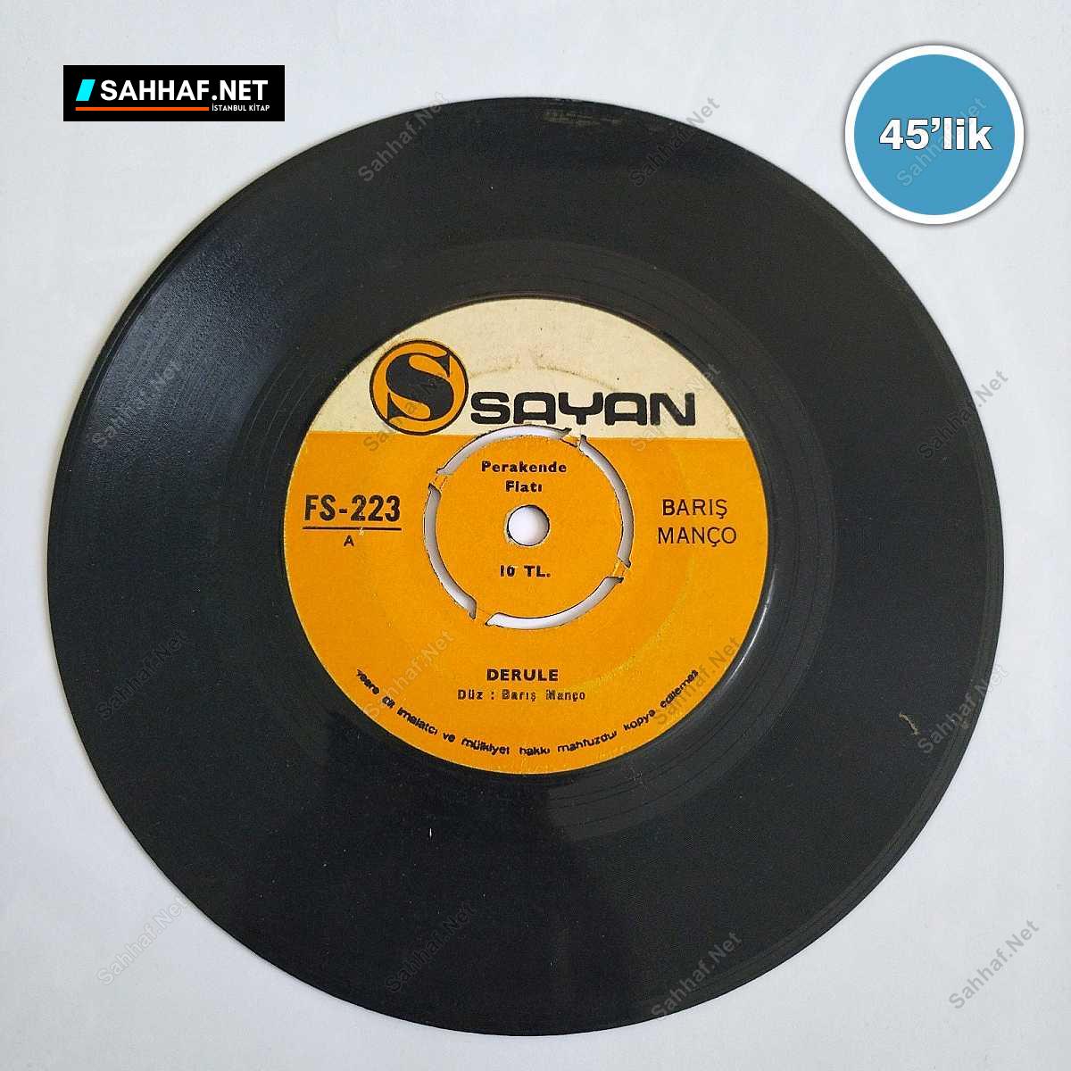 BARIŞ MANÇO - Derule - Küçük Bir Gece Müziği - 45lik Plak 1 BARIŞ MANÇO - Derule - Küçük Bir Gece Müziği - 45lik Plak