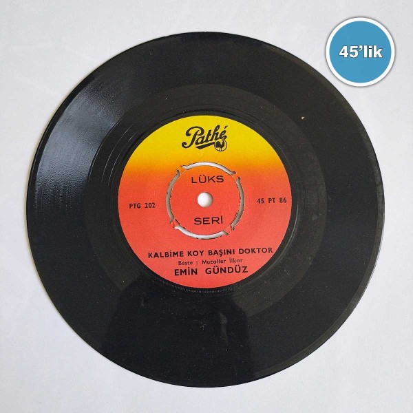 EMİN GÜNDÜZ  – Senden Ayrı Yaşayamam – Kalbime Koy Başını Doktor – 45lik Plak