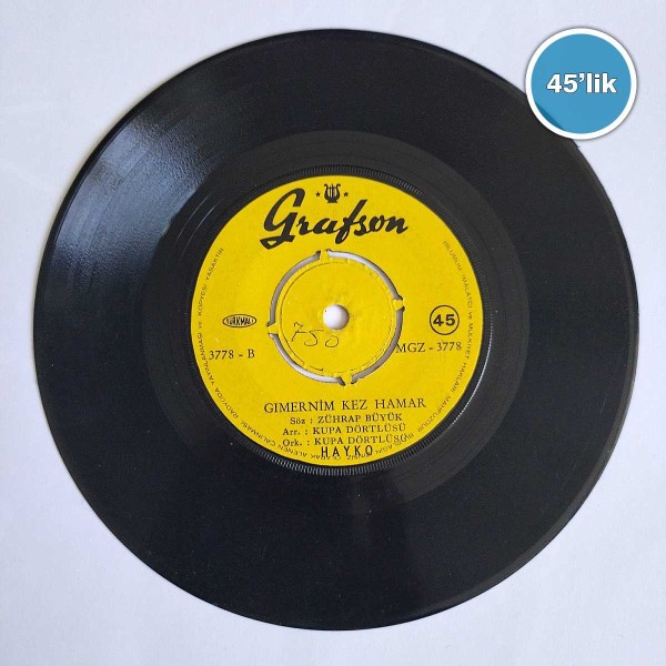 HAYKO - Ahçik Neri Gihapem (eyvallah) - Gimernim Kez Hamar - 45lik Plak 44 HAYKO – Ahçik Neri Gihapem (eyvallah) – Gimernim Kez Hamar – 45lik Plak