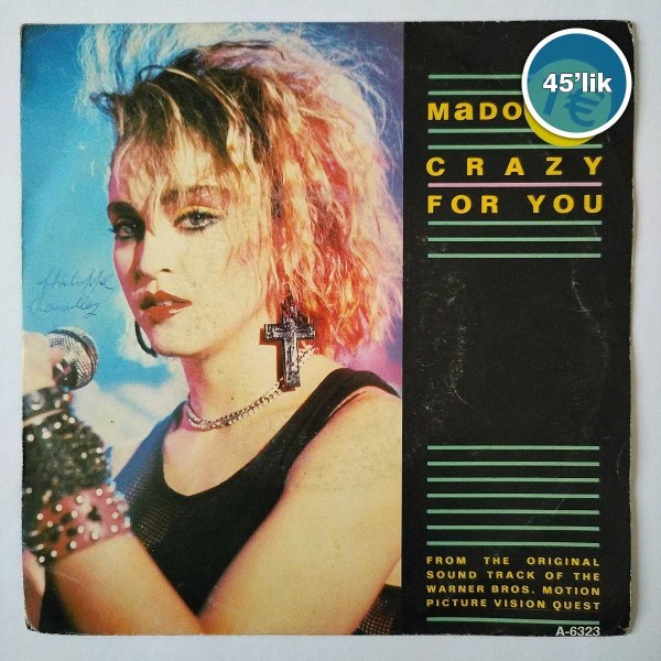 MADONNA - Crazy For You - I'll Fall In Love Again - 45lik Plak 59 MADONNA – Crazy For You – I’ll Fall In Love Again – 45lik Plak