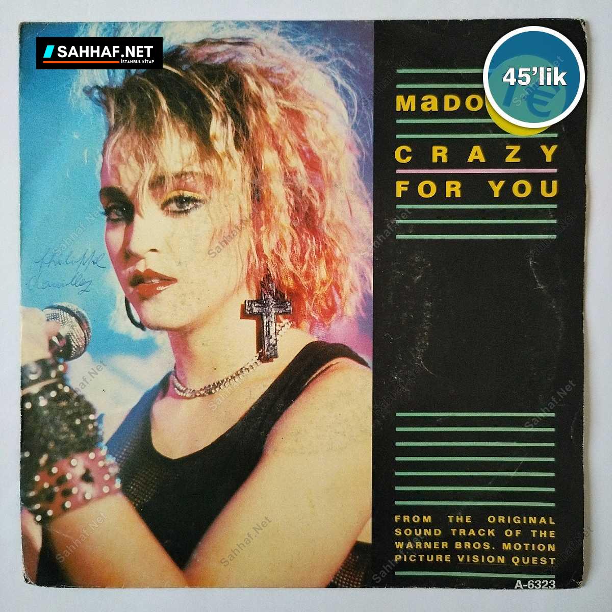 MADONNA - Crazy For You - I'll Fall In Love Again - 45lik Plak 1 MADONNA - Crazy For You - I'll Fall In Love Again - 45lik Plak