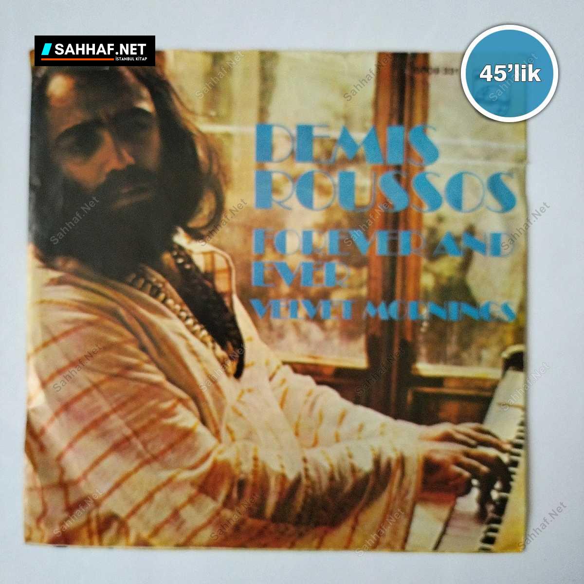 DEMIS ROUSSOS - Forever And Ever - Velvet Mornings - 45lik Plak 1 DEMIS ROUSSOS - Forever And Ever - Velvet Mornings - 45lik Plak