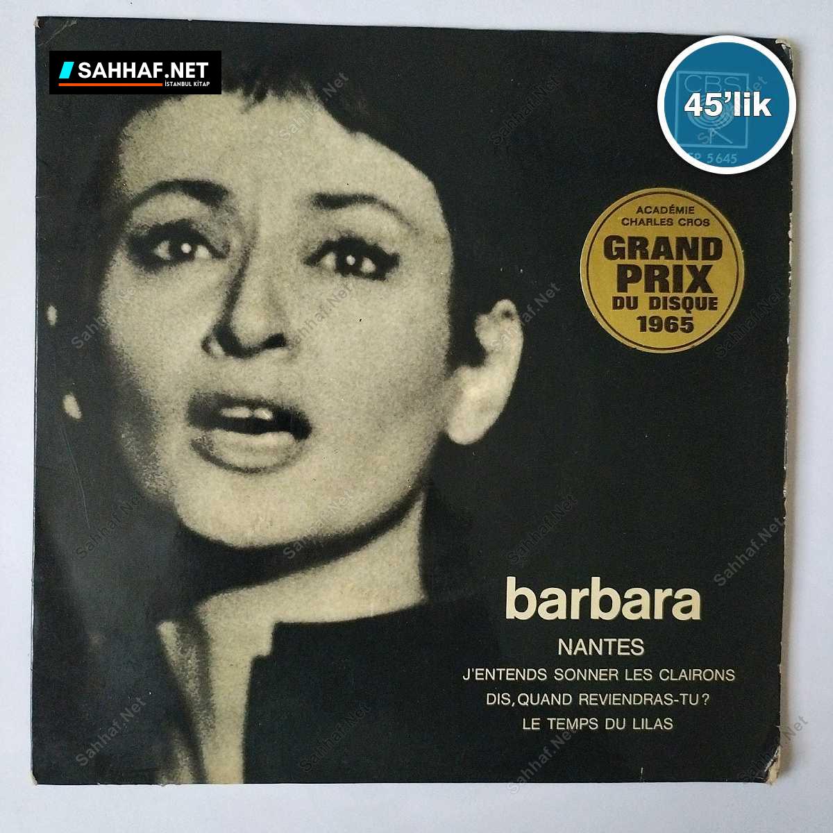 BARBARA NANTES - Nantes - Dis Quand Reviendras Tu - 45lik Plak 1 BARBARA NANTES - Nantes - Dis Quand Reviendras Tu - 45lik Plak