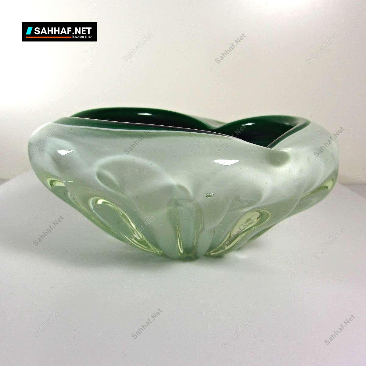 Yeşil Beyaz Murano Küllük 2 Yeşil Beyaz Murano Küllük - Görsel 2