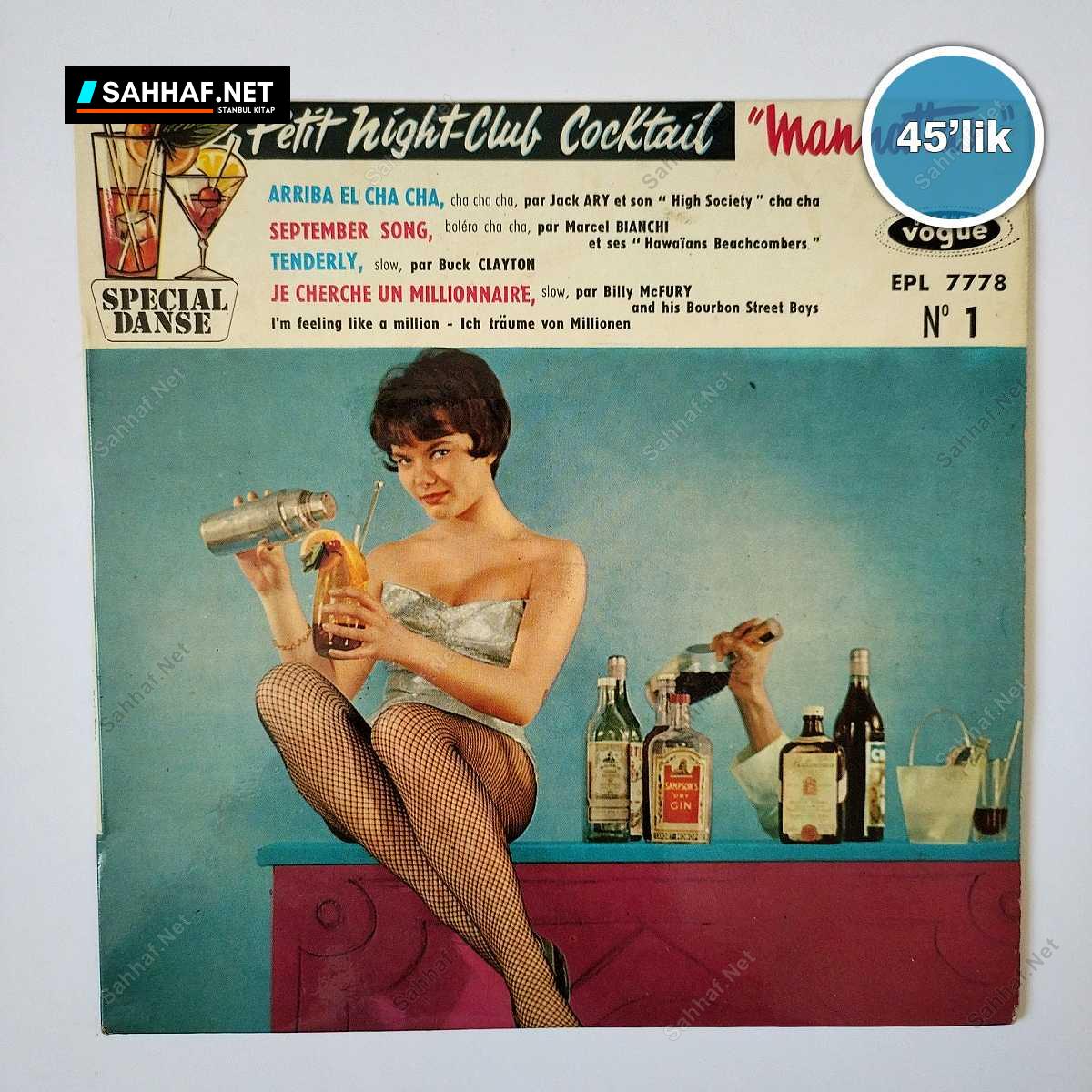 MANHATTAN NO 1 - Arriba El Cha Cha - Tenderly - 45lik Plak 1 MANHATTAN NO 1 - Arriba El Cha Cha - Tenderly - 45lik Plak