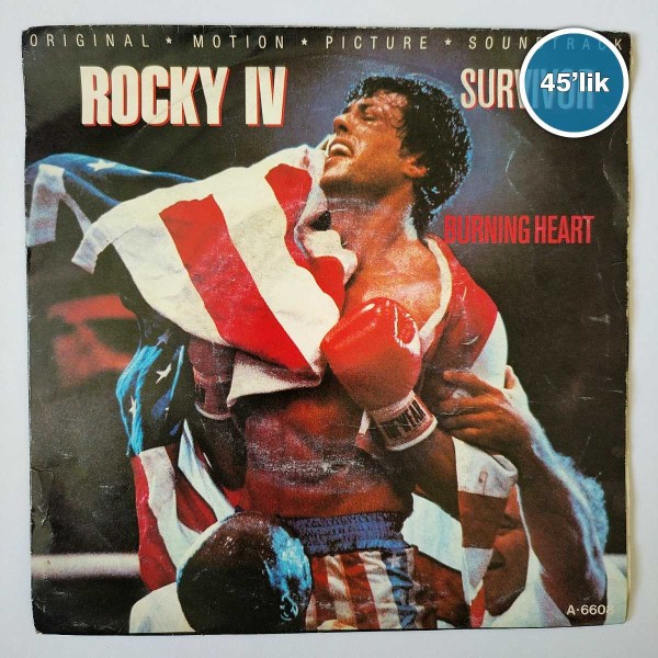 ROCKY IV - Burning Heart - Feels Like Love - 45lik Plak 52 ROCKY IV – Burning Heart – Feels Like Love – 45lik Plak