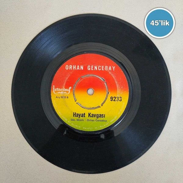 ORHAN GENCEBAY – Hayat Kavgası – Aşk Pınarı  – 45lik Plak - Sahhaf.Net