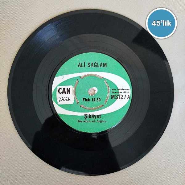 ALİ SAĞLAM – Şikayet – Karaoğlan Vakit Tamam – 45lik Plak - Sahhaf.Net