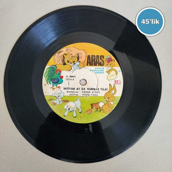 MASAL PLAĞI – Rapunzel – İhtiyar At İle Kurnaz Tilki – 45lik Plak - Sahhaf.Net