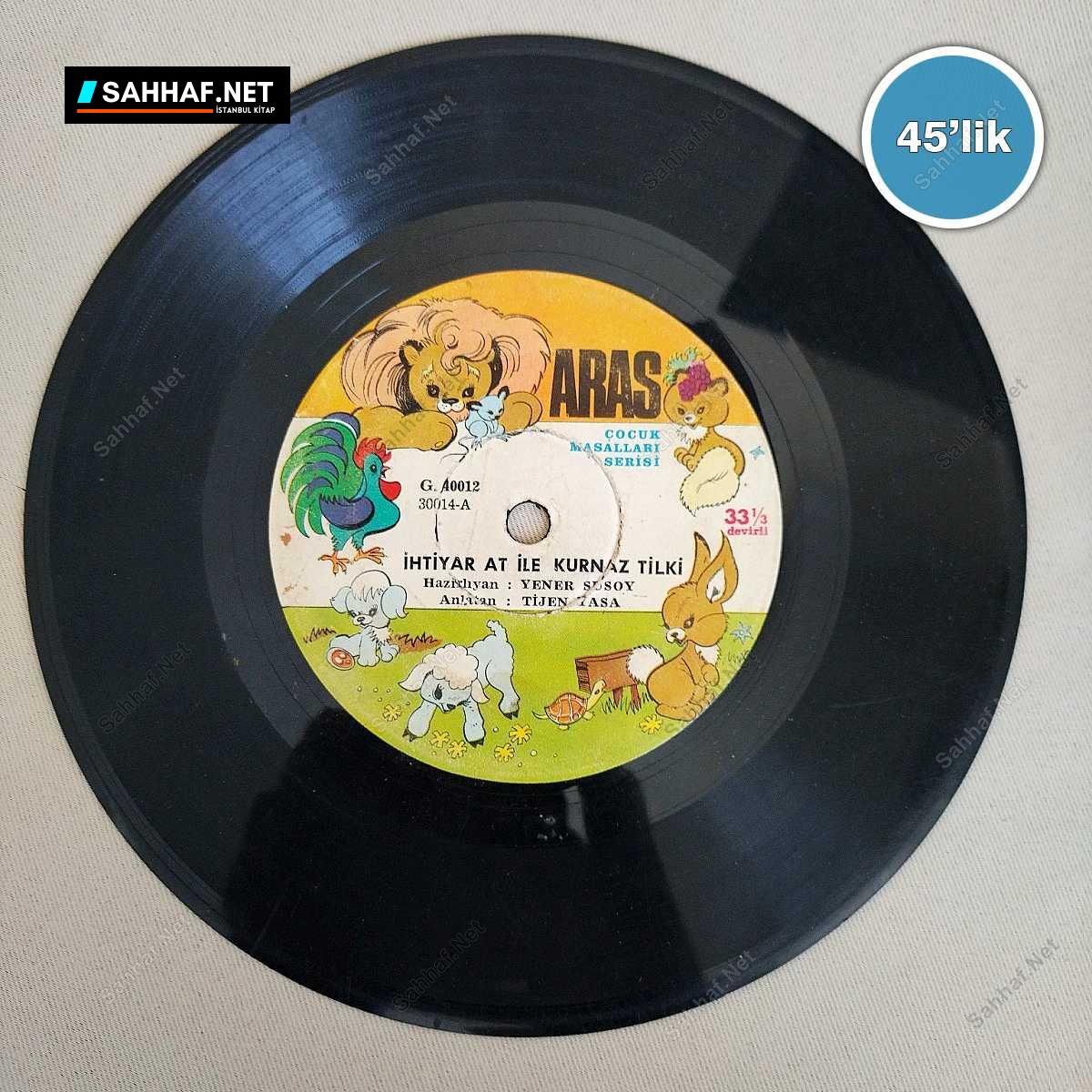 MASAL PLAĞI - Rapunzel - İhtiyar At İle Kurnaz Tilki - 45lik Plak 1 MASAL PLAĞI - Rapunzel - İhtiyar At İle Kurnaz Tilki - 45lik Plak