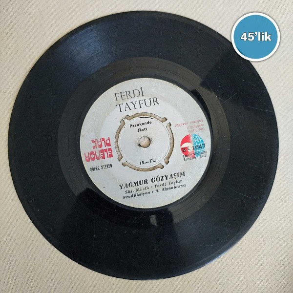FERDİ TAYFUR - Alıştım - Yağmur Gözyaşım - 45lik Plak 49 FERDİ TAYFUR – Alıştım – Yağmur Gözyaşım – 45lik Plak