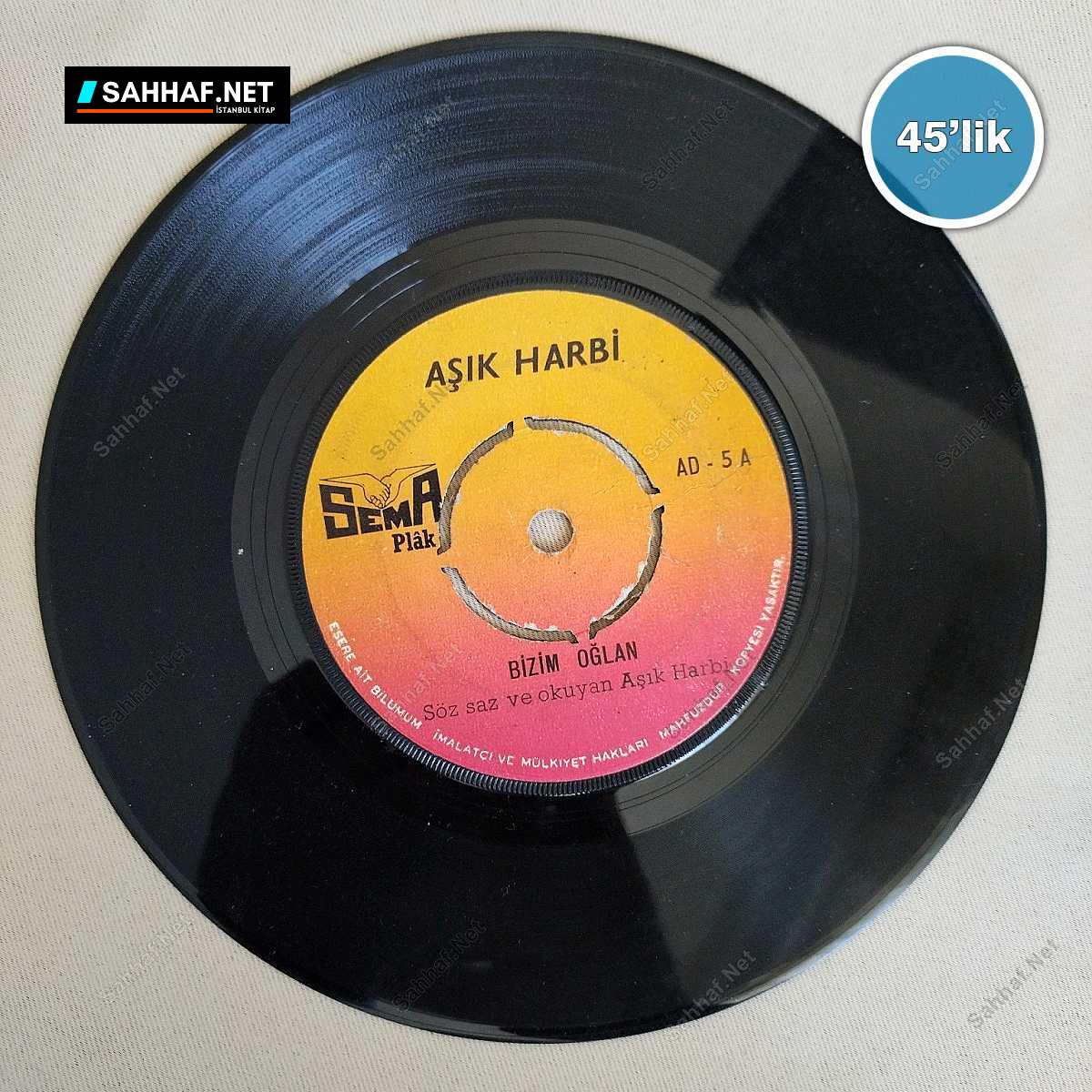 AŞIK HARBİ - İstanbul'dan Kız Almam - Bizim Oğlan - 45lik Plak 1 AŞIK HARBİ - İstanbul'dan Kız Almam - Bizim Oğlan - 45lik Plak