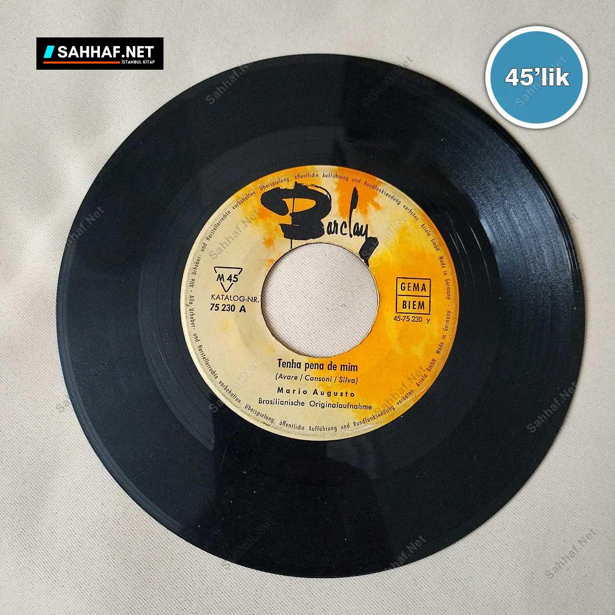 BRIGITTE BARDOT - Jorge Veiga - Tenha Pena De Mim - 45lik Plak 1 BRIGITTE BARDOT - Jorge Veiga - Tenha Pena De Mim - 45lik Plak