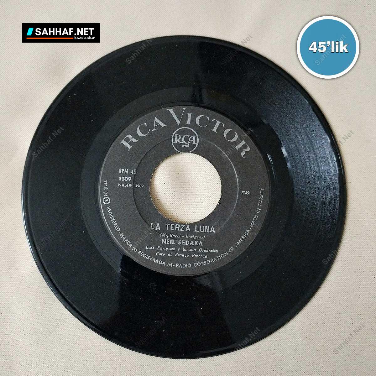 NEIL SEDAKA - La Terza Luna - Il Re Dei Pagliacci - 45lik Plak 1 NEIL SEDAKA - La Terza Luna - Il Re Dei Pagliacci - 45lik Plak