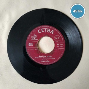 MILVA ORCHESTRA CETRA - Quattro Vestiti - La Ragazza Del Fiume - 45lik Plak
