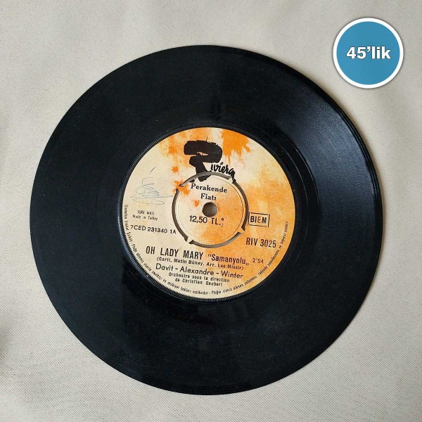 METİN BÜKEY - CARLI - Oh Lady Mary (samanyolu) - Davit Alexandre Winter - 45lik Plak 51 METİN BÜKEY – CARLI – Oh Lady Mary (samanyolu) – Davit Alexandre Winter – 45lik Plak