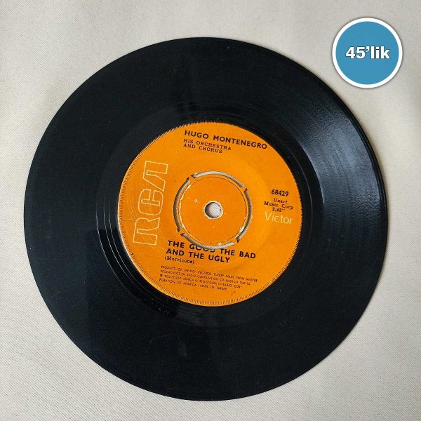 HUGO MONTENEGRO - The Good The Bad And The Ugly - Margh Wiht Hope - 45lik Plak 57 HUGO MONTENEGRO – The Good The Bad And The Ugly – Margh Wiht Hope – 45lik Plak
