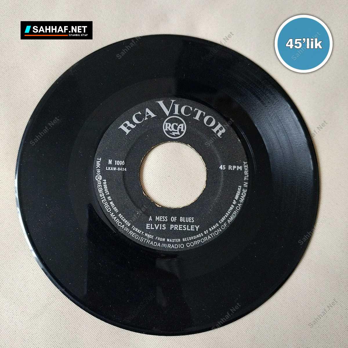 ELVIS PRESLEY - A Mess Of Blues - The Girl Of My Best Friend - 45lik Plak 1 ELVIS PRESLEY - A Mess Of Blues - The Girl Of My Best Friend - 45lik Plak